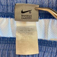 NIKE ナイキ USA製 バスケットボールハーフメッシュパンツ ホワイト×ライトブルー sizeL 瑞穂店