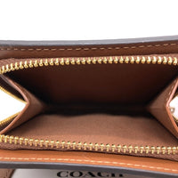 COACH コーチ C3309 シグネチャーキャンバス スナップウォレット 二つ折り財布 ブラウン 瑞穂店