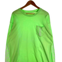 Chrome Hearts クロムハーツ POCKET L/S TEE ポケット ロングスリーブTシャツ フレイムプリント ライムグリーン Size XL 福生店