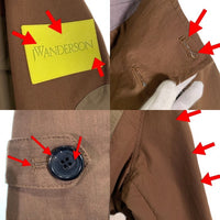 JW ANDERSON ジェイダブリューアンダーソン マルチポケット ジップアップジャケット フード ブラウン ポリエステル CO0198PG0579600 Size 38 福生店