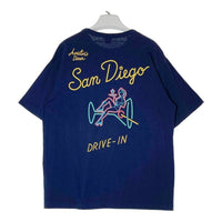 AVIREX アヴィレックス ネオン管 バックプリント Tシャツ ネイビー sizeXL 瑞穂店