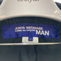 JUNYA WATANABE COMME des GARCONS MAN ジュンヤワタナベ コムデギャルソンマン WS-S001 切替デザイン ジャージ素材 2B テーラードジャケット ブラック SizeS 瑞穂店