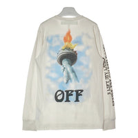 OFF-WHITE オフホワイト OMAB001E18185015 並行品 LIBERTY L/S T-SHIRT リバティ ロングスリーブTシャツ ホワイト sizeM 瑞穂店