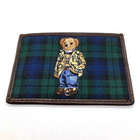 Polo Ralph Lauren ポロラルフローレン ポロベア ギンガムチェック カードケース ブラウン×グリーン 瑞穂店