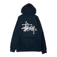 STUSSY ステューシー USA製 前後ショーンフォント プルオーバーパーカー ブラック sizeL 瑞穂店