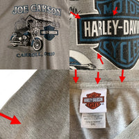 00's~ Harley-Davidson ハーレーダビッドソン イーグル JOE CARSON プリントTシャツ グレー Size 3XL 福生店