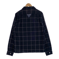 NITEKLUB ナイトクラブ ウール オープンカラーチェックシャツ ネイビー NK07-S001 Size 44 福生店