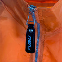 90-00's FUBU フブ サイドライン トラックジャケット ジップアップ オレンジ フード収納 Size L 福生店