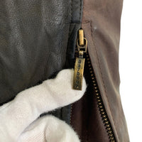 Barbour バブアー ワックス レザー フィールドジャケット コンバット ブラウン Size XL 福生店