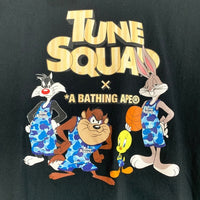 A BATHING APE アベイシングエイプ SPACE JAM スペースジャム A NEW LEGACY TUNE SQUAD プリントTシャツ ブラック 001TEH731907C Size M 福生店