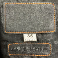 Curphey Leathe カーフィーレザー レザー ショールカラー コサックジャケット ブラック size36 瑞穂店