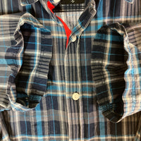 STUSSY ステューシー チェック 半袖シャツ ブルー sizeS 瑞穂店