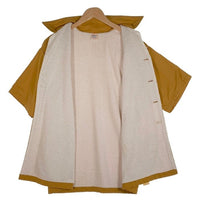 60-70's SUN-DEK of Hawaii コットン ビーチシャツ 半袖 開襟 内パイル地 オレンジ USA製 Size L 福生店