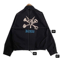 80's POWELL PERALTA パウエルペラルタ RAT BONES ラットボーンズ SWING TOP スイングトップ ジップアップ ジャケット ブラック USA製 Size M 福生店