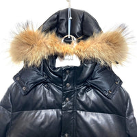 SEDUCTION de NICOLE オールレザーダウンジャケット ブラック 48 ※色ヤケあり 瑞穂店