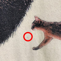 00's~ Abyssian 猫 プリントTシャツ ホワイト ギルダン2枚タグ Size XL 福生店