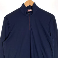 PRADA SPORT プラダスポーツ ハーフジップ プルオーバー ロングスリーブカットソー ネイビー ポリエステル SJJ80 Size M 福生店