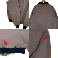 80's Carhartt カーハート ダック地 ウエスタンヨーク ワークジャケット グレー 100周年 赤キルティングライナー Size L 相当 福生店