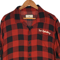 TMT ティーエムティー ORIGINAL RAYON BUFFALO CHECK オープンカラーレーヨンシャツ バッファローチェック レッド TSH-S1907 Size L 福生店