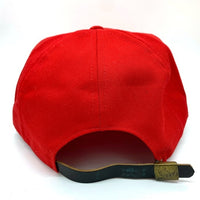 80-90's STUSSY ステューシー スカルボーン刺繡 5パネルキャップ レッド オールド タグなし 福生店