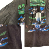 SAINT Mxxxxxx セントマイケル 攻殻機動隊 GHOST IN THE SHELL ヴィンテージ加工 プリント ロングスリーブTシャツ ブラック SM-YS1-0000-C34 Size XL 福生店