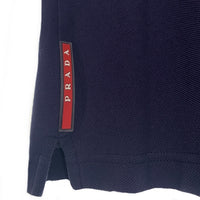 PRADA SPORT プラダスポーツ 鹿の子 ポロシャツ 半袖 ネイビー ブラック SJ888 2014 Size M 福生店