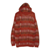 EMPORIO ARMANI エンポリオアルマーニ コットン ポリエステル チェック柄 ニットパーカー オレンジ 3L1MV4 1M04Z Size XL 福生店