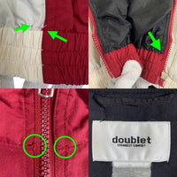 doublet ダブレット BREAK UP EMBROIDERY TRACK JACKET ナイロン トラックジャケット レッド ブラック ホワイト Size - 福生店