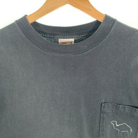 90`s CAMEL キャメル プリント ポケットTシャツ 半袖 ブラック 袖裾シングル ONEITA Size XL 福生店