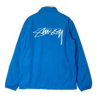 STUSSY ステューシー Champion チャンピオン 裏ボアコーチジャケット 前後ロゴ ブルー sizeM 瑞穂店