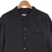 90-00's Havana Jacks Cafe シルク オープンカラーシャツ 半袖 ブラック Size M 福生店