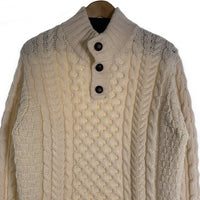 L.L.Bean エルエルビーン フィッシャーマンセーター ウール プルオーバー ケーブル アイボリー 264682 Size M 福生店