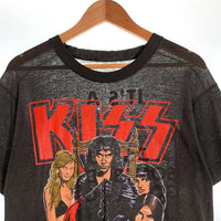 80's KISS キッス IT'S A DIRTY JOB プリントTシャツ ブラック 1987コピーライト Size L-XL 相当 福生店