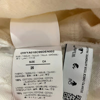 OFF-WHITE オフホワイト カットアウトジーンズ ホワイト OWYA018C99DEN002 レディース Size 25 福生店