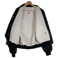 80-90's NFL RAIDERS レイダース ナイロンスタジャン 中綿 刺繡 ワッペン ブラック STARTER PRO LINE USA製 Size XL 福生店