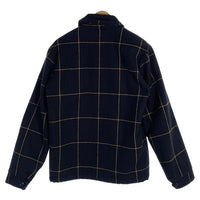 CALEE キャリー 15AW ウール ジップアップジャケット ウィンドウペン 豚革 ブラック CL-15AW038 Size L 福生店