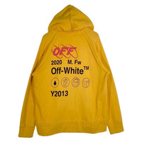OFF-WHITE オフホワイト 19AW インダストリアル プリント プルオーバースウェットパーカー イエロー OMBB057F19E30016 Size S 福生店