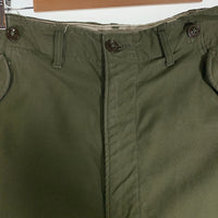 50's U.S.ARMY 米軍 M-1951 FIELD SHELL TROUSERS フィールドトラウザー カーゴパンツ オリーブ PRENTICEファスナー ライナー63年会計 Size L-L 福生店