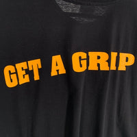 90's Aerosmith エアロスミス GET A GRIP プリントTシャツ ブラック Hanes USA製 Size XL 福生店