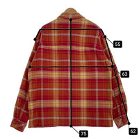 CHALLENGER チャレンジャー 25SS PLAID ZIP UP SHIRT フランネルチェック ジップアップシャツ ジャケット レッド CLG-SH 025-001 Size L 福生店