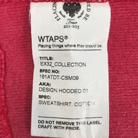 WTAPS ダブルタップス 16SS DESIGN HOODED 01 ロゴワッペン スウェットパーカー レッド Size M 福生店