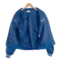 90`s Chalk Line チョークライン Brown Steel Contractors Inc ナイロン スタジアムジャケット スタジャン ブルー USA製 Size L 福生店