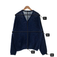 60's ヴィンテージ モヘアカーディガン ネイビー 毛足長め Jantzen ジャンセン リペア補修あり Size XL 相当 福生店