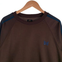 Needles ニードルズ KEBOZ別注 Track Crew Neck Shirt トラッククルーネックシャツ パピヨン刺繡 ブラウン ネイビー LQ476 Size M 福生店