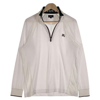 BURBERRY GOLF バーバリーゴルフ ハーフジップ プルオーバー カットソー 長袖 ホワイト BFV66-322-01 Size LL 福生店