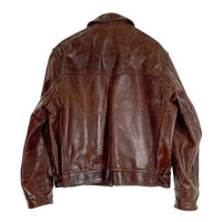 AERO LEATHER エアロレザー ハーフベルト ホースハイド レザージャケット ブラウン アルパカウールライナー Size 42 福生店