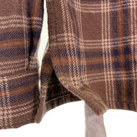 IRON HEART アイアンハート UHF スラブチェック 長袖 フランネル ウエスタン シャツ ブラウン IHSH-431 Size L 福生店