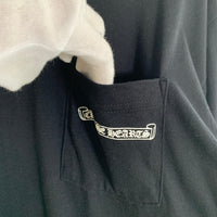 CHROME HEARTS クロムハーツ CH Scroll Logo L/S Pocket Tee スクロールラベルバックプリント ロングスリーブ ポケットTシャツ アーム 長袖 ブラック Size XL 福生店