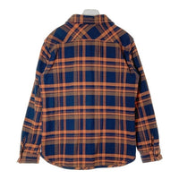 UES ウエス 猫目ボタン ヘビーネルシャツ ブラックxオレンジ size5 瑞穂店