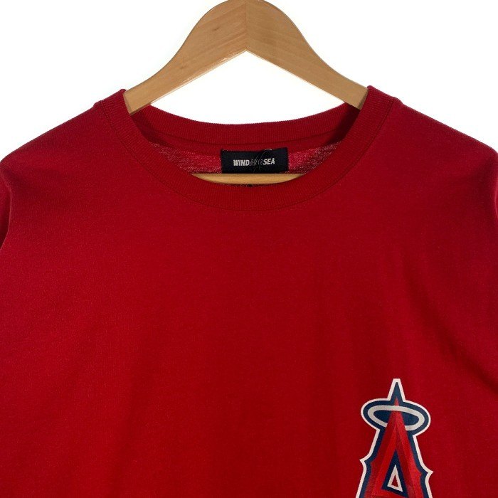 WIND AND SEA ウィンダンシー 23SS MLB L/S T SHIRT Angels ロングスリーブTシャツ エンゼルス レッド Size  XL 福生店